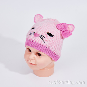 Зимняя тепловая шляпа вязаная шапочка для ребенка